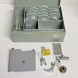 Vtg Sears Kenmore Sewing Machine Buttonholer Attachment Accessories Cams Case